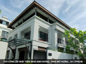 Thi Công Ốp Mặt Tiền Biệt Thự Anh Hưng – Phú Mỹ Hưng – Q.7, TP.HCM