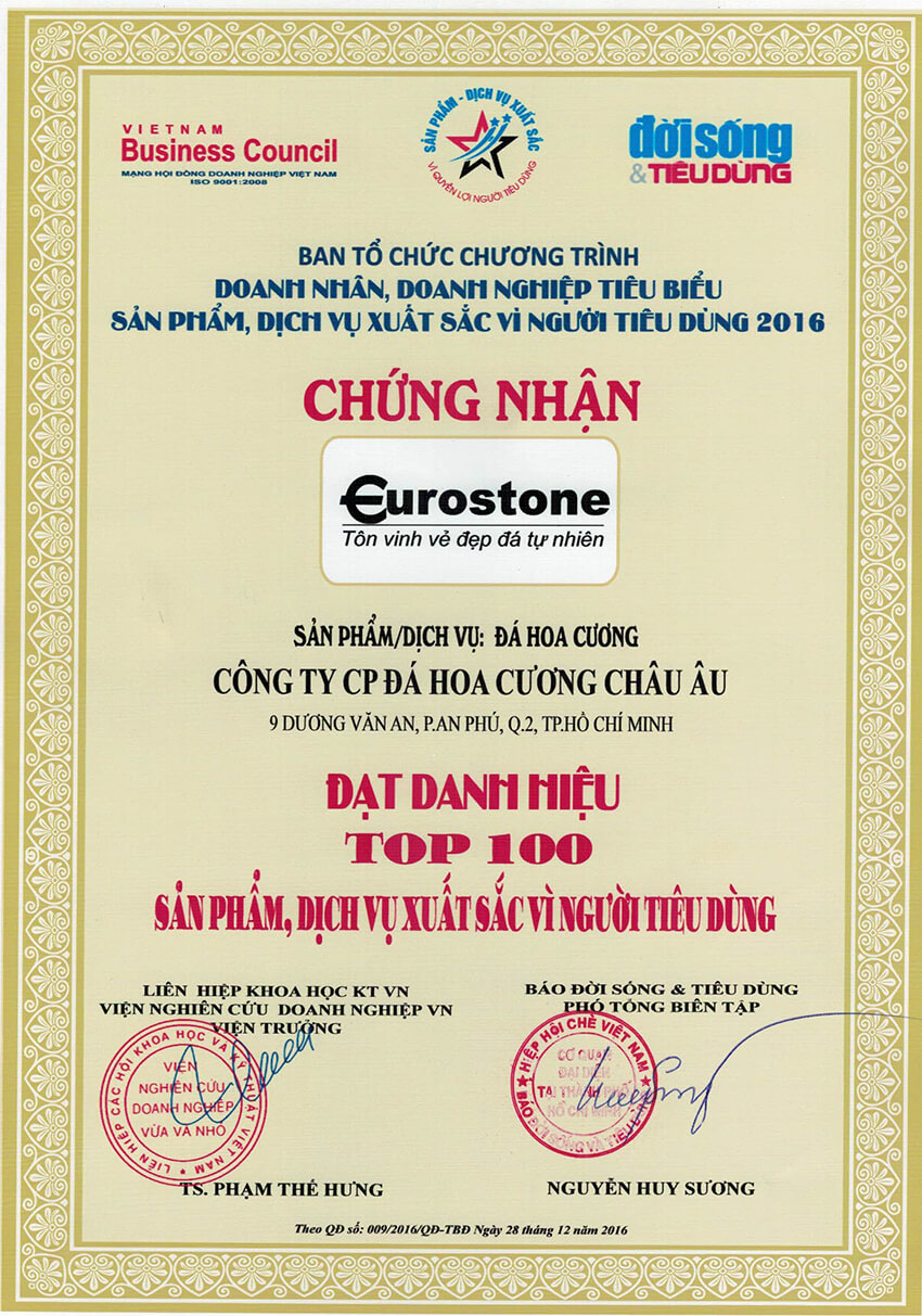 chung nhan giai thuong